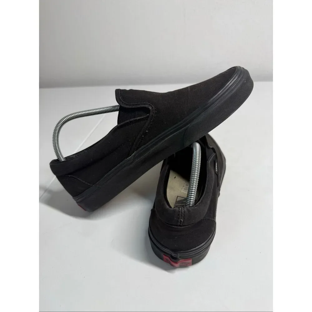 VANS Classic Slip-On Black/ Black Shoes Classic Canvas Women’s Size 8,5 Sneakers